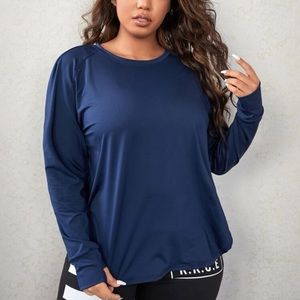 NEW Blue Athletic Shirt with Thumbholes